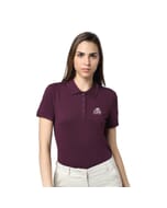 VeroModa Jacquard Polo- Wine
